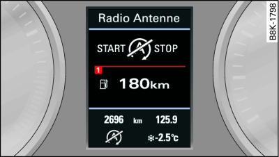 Instrument cluster: Engine stop temporarily unavailable